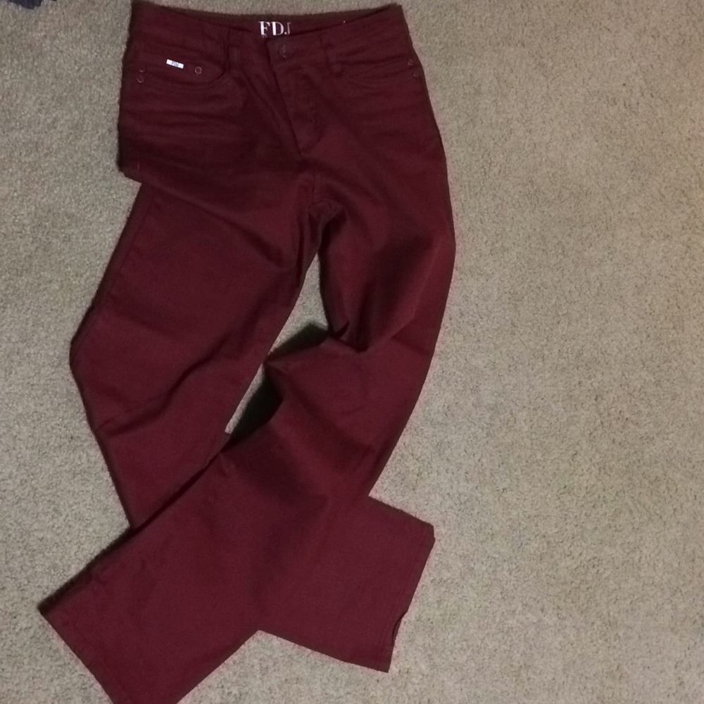 Burgundy jeans